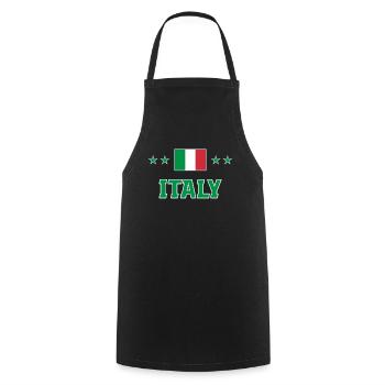 Italie - Tablier de cuisine - noir - Devant - AI Model Male 185 dark (185cm)