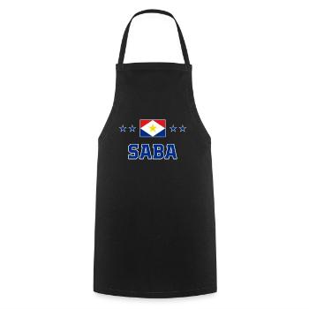 Saba - Cooking Apron - black - Front - AI Model Male 185 dark (185cm)