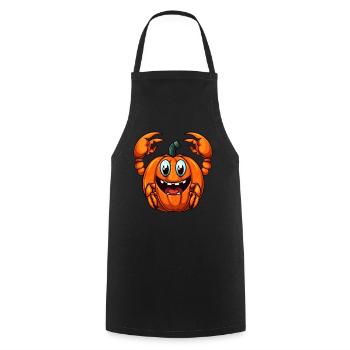 Lobster Pumpkin Lazy Halloween Party Costume for - Cooking Apron - black - Front - AI Model Male 185 dark (185cm)