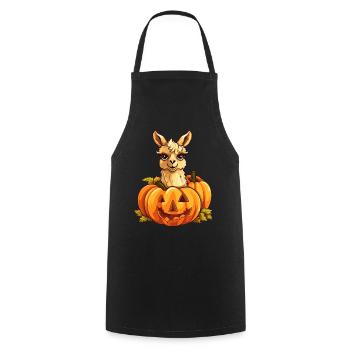Llama Pumpkin Lazy Halloween Party Costume Kids - Kochschürze - Schwarz - Vorne - AI Model Male 185 dark (185cm)