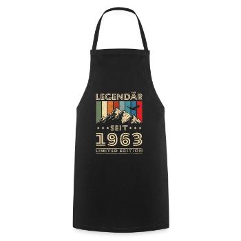 Legendär seit 1963 Vintage Geschenk - Kochschürze - Schwarz - Vorne - AI Model Male 185 dark (185cm)