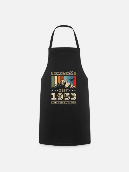 Vintage Legendär seit Jahrgang 1953 Geburtstag - Kochschürze - Schwarz