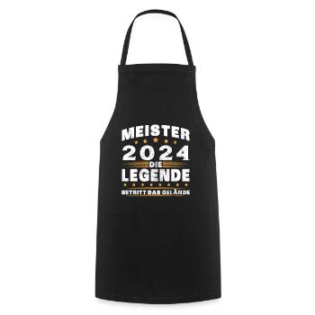Meister 2024 Die Legende Betritt Das Gelände - Kochschürze - Schwarz - Vorne - AI Model Male 185 dark (185cm)
