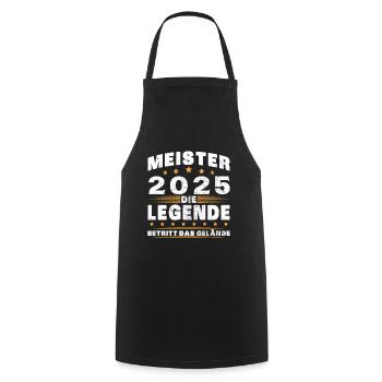 Meister 2025 Die Legende Betritt Das Gelände - Kochschürze - Schwarz - Vorne - AI Model Male 185 dark (185cm)