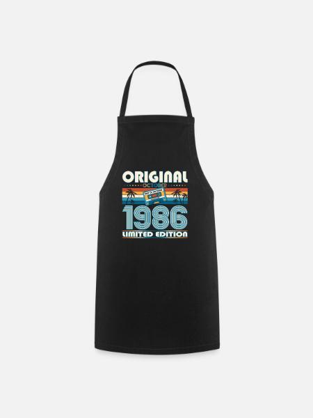 38th Birthday Retro Cassette Best of Octobre 1986 - Tablier de cuisine - noir