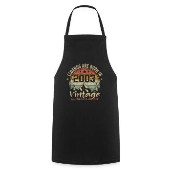 The Legends were born in 2003 - 2003 - Cooking Apron - black - Front - AI Model Male 185 dark (185cm)