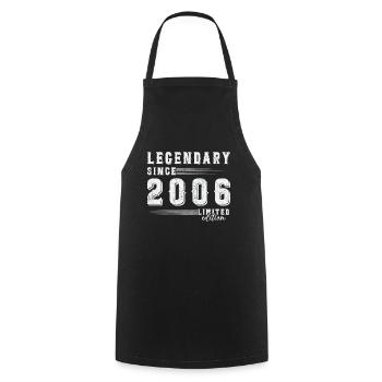 Legendäres seit 2006 Vintage Jubiläumsgeschenk - Kochschürze - Schwarz - Vorne - AI Model Male 185 dark (185cm)