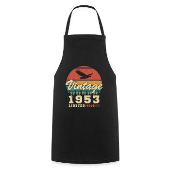 Vintage 1953 Birthday Gift Vintage 1953 - Cooking Apron - black - Front - AI Model Male 185 dark (185cm)