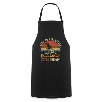 The legends were born in December 1952 - 1952 - Cooking Apron - black - Front - AI Model Male 185 dark (185cm)