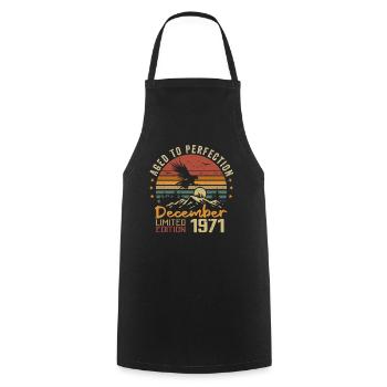 Les Légendes Sont Nées En Décembre 1971 - 1971 - Tablier de cuisine - noir - Devant - AI Model Male 185 dark (185cm)