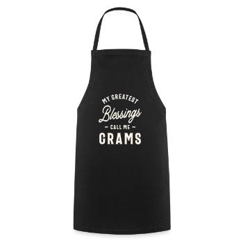 My Greatest Blessings Call Me Grams - Cooking Apron - black - Front - AI Model Male 185 dark (185cm)