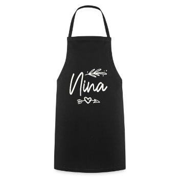 J’aime Nina Drôle Grand-mère - Tablier de cuisine - noir - Devant - AI Model Male 185 dark (185cm)