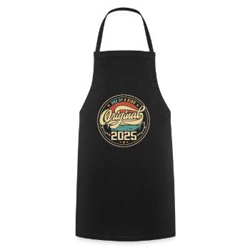 Original 2025 Vintage - Cadeau D’anniversaire 2025 - Tablier de cuisine - noir - Devant - AI Model Male 185 dark (185cm)