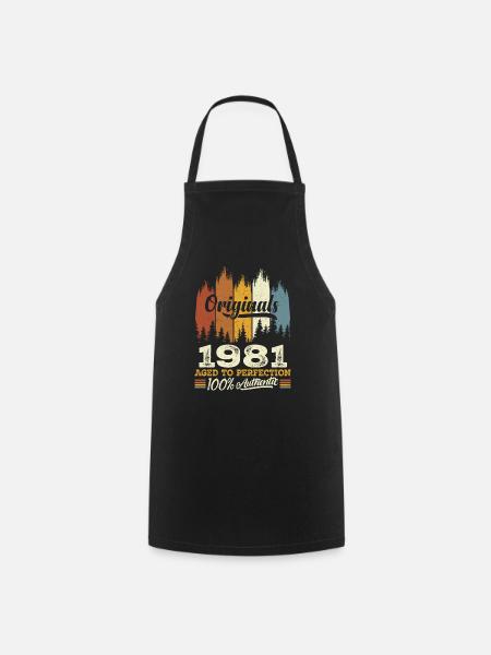 1981 Vintage Cadeau D'anniversaire 1981 Original - Tablier de cuisine - noir