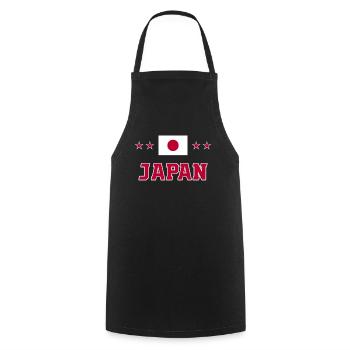 Japan - Kochschürze - Schwarz - Vorne - AI Model Male 185 dark (185cm)