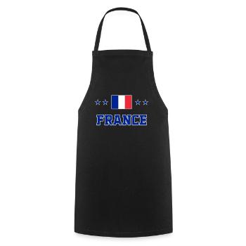 France - Cooking Apron - black - Front - AI Model Male 185 dark (185cm)