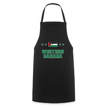 Sahara occidental - Tablier de cuisine - noir - Devant - AI Model Male 185 dark (185cm)