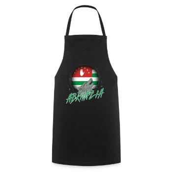 Abkhazia - Cooking Apron - black - Front - AI Model Male 185 dark (185cm)