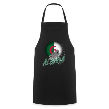 Algeria - Cooking Apron - black - Front - AI Model Male 185 dark (185cm)