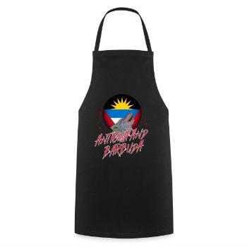 Antigua and Barbuda - Cooking Apron - black - Front - AI Model Male 185 dark (185cm)