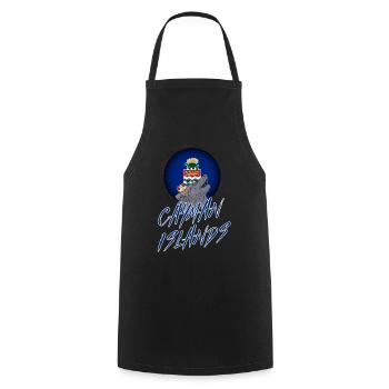 Cayman Islands - Cooking Apron - black - Front - AI Model Male 185 dark (185cm)