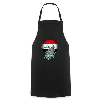 Iraq - Cooking Apron - black - Front - AI Model Male 185 dark (185cm)