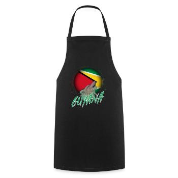 Guyana - Cooking Apron - black - Front - AI Model Male 185 dark (185cm)