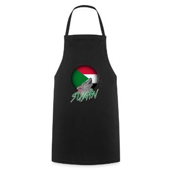 Sudan - Cooking Apron - black - Front - AI Model Male 185 dark (185cm)