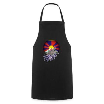 Tibet - Cooking Apron - black - Front - AI Model Male 185 dark (185cm)