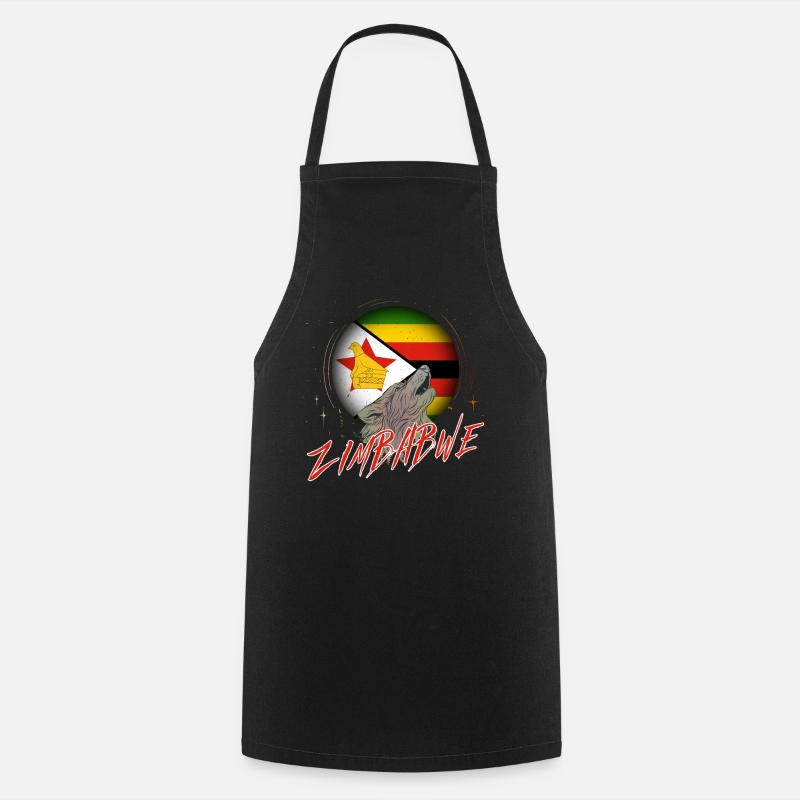 Zimbabwe - Cooking Apron - black