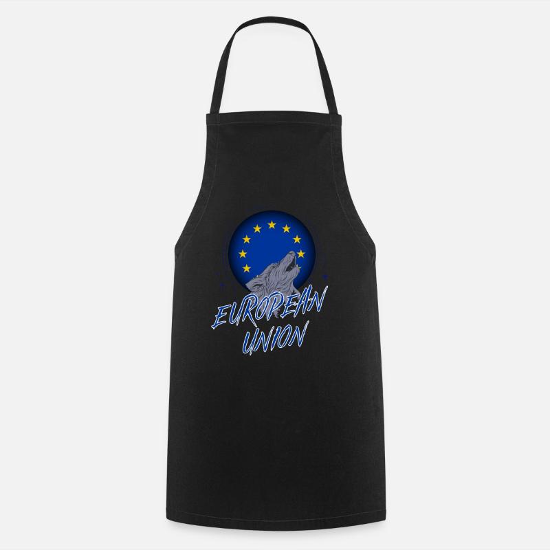 Union européenne - Tablier de cuisine - noir