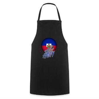 Haiti - Cooking Apron - black - Front - AI Model Male 185 dark (185cm)