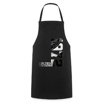 LIMITED EDITION 1972 54TH BIRTHDAY - Cooking Apron - black - Front - AI Model Male 185 dark (185cm)