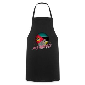 Mozambique - Cooking Apron - black - Front - AI Model Male 185 dark (185cm)
