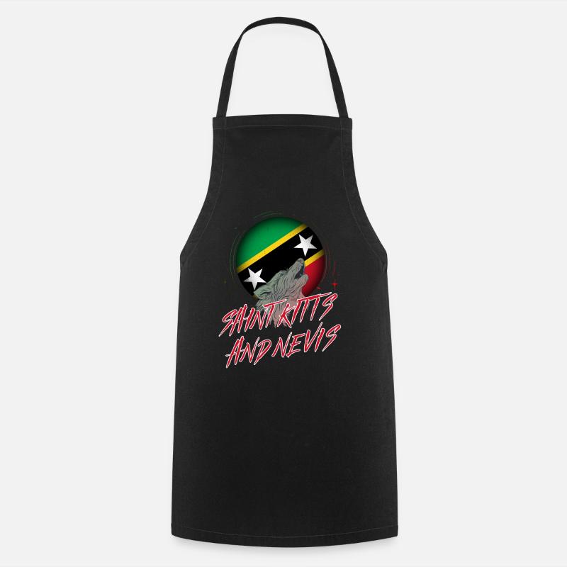Saint Kitts and Nevis - Cooking Apron - black