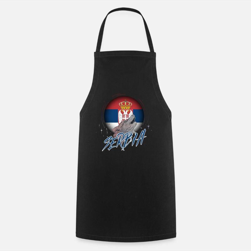 Serbie - Tablier de cuisine - noir
