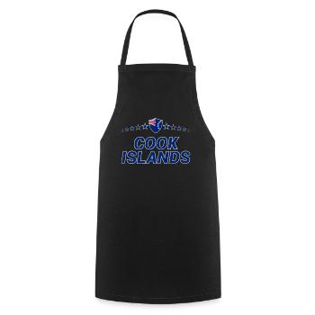Cook Islands - Cooking Apron - black - Front - AI Model Male 185 dark (185cm)