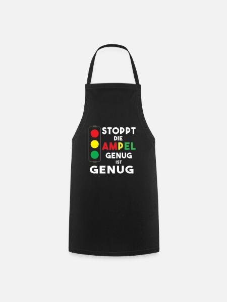 Stoppt die Ampel - genug ist genug - Kochschürze - Schwarz