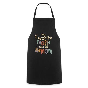 Mes personnes préférées m’appellent Memom - Grand-mère - Tablier de cuisine - noir - Devant - AI Model Male 185 dark (185cm)