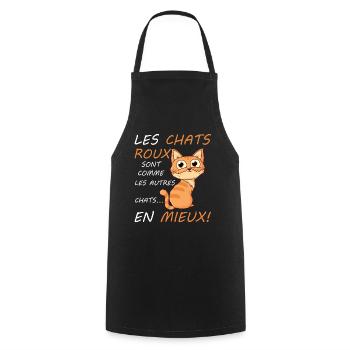 Chats Roux Sont Comme Les Autres Chats En Mieux - Tablier de cuisine - noir - Devant - AI Model Male 185 dark (185cm)