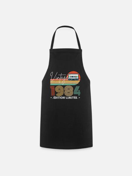 Vintage 1984 cadeau année de naissance 1984 rétro - Tablier de cuisine - noir