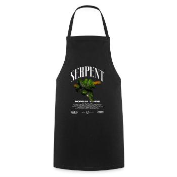Green Tree Python Modern Reptile Keeper Streetwear - Cooking Apron - black - Front - AI Model Male 185 dark (185cm)