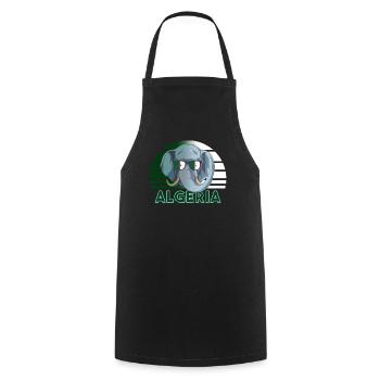 Algeria - Cooking Apron - black - Front - AI Model Male 185 dark (185cm)