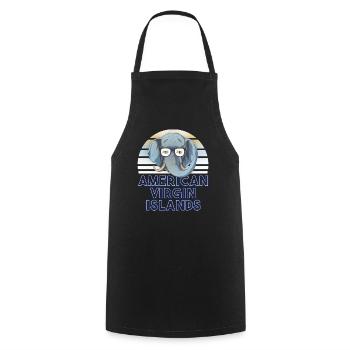 American Virgin Islands - Cooking Apron - black - Front - AI Model Male 185 dark (185cm)