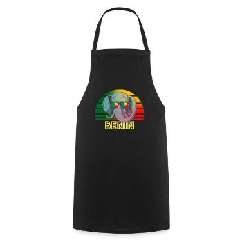 Benin - Cooking Apron - black - Front - AI Model Male 185 dark (185cm)