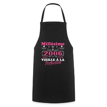 Vintage Woman 2006 Gift Anniversary Humor - Cooking Apron - black - Front - AI Model Male 185 dark (185cm)