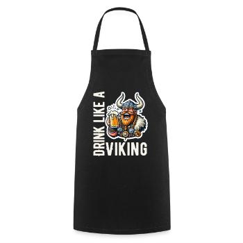 Bière Viking Warrior Acclamations Valhalla Odin Nordmann - Tablier de cuisine - noir - Devant - AI Model Male 185 dark (185cm)