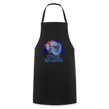 Cook Islands - Cooking Apron - black - Front - AI Model Male 185 dark (185cm)
