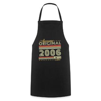 Original 2006 Jahrgang Geburtstag Geschenk - Kochschürze - Schwarz - Vorne - AI Model Male 185 dark (185cm)