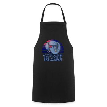 Cayman Islands - Cooking Apron - black - Front - AI Model Male 185 dark (185cm)